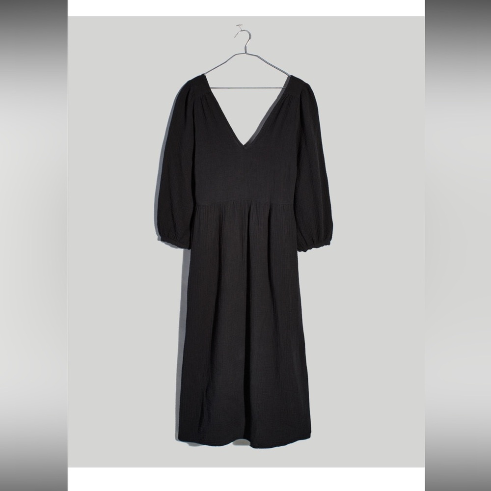 Madewell Lightspun V-neck Midi Dress - Picture 4 of 11